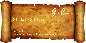 Gitta Csilla névjegykártya